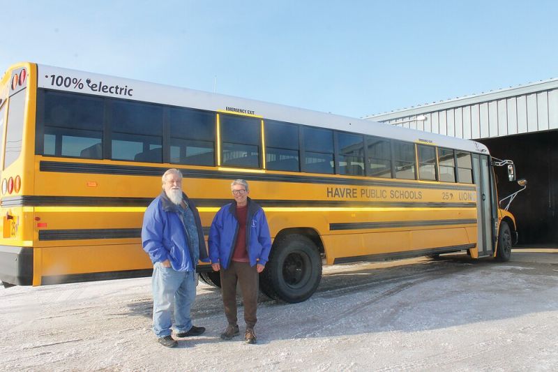 One Harve Public School's electric school buses
