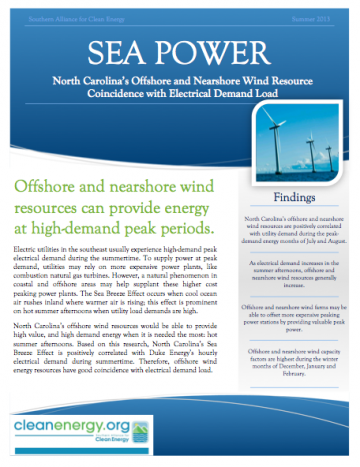 North Carolina Sea Power Report